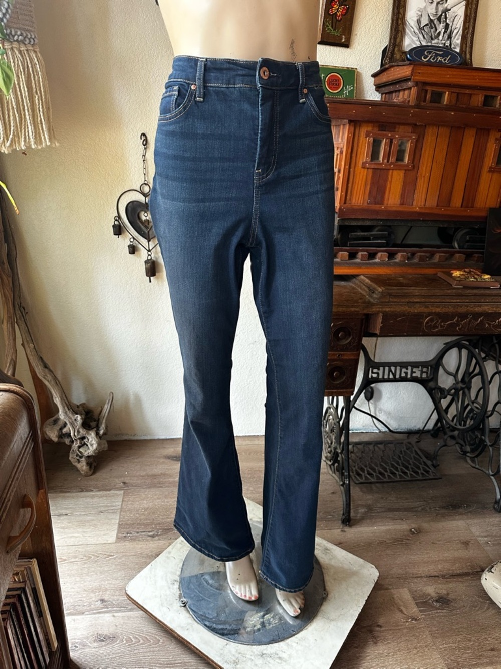 Jessica Simpson High-Waist Darker Denim High Rise Flares